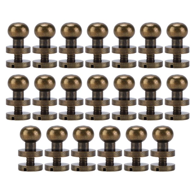 20set Rivets en Laiton Bronze Usure Résistance Bagages Accessoires de Quincaillerie pour Sacs à Main Chaussures Vêtements7x6mm