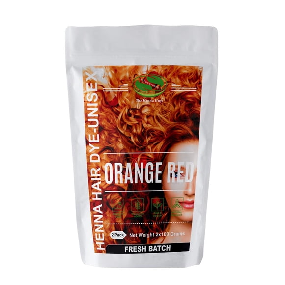Coloration Cheveux Henné Rouge Orange / Teinture 2 Pack - The Henna Guys