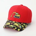thumbnail image 2 of Casquette Bébé Vintage Enfants Tout-Petits Excavatrice Brodée Casquette de Baseball avec Snapback Ajustable Style Sport Rétro Chapeau de Soleil Casquette Fille Rouge Taille Unique, 2 of 3