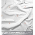 thumbnail image 1 of Soimoi White Poly Georgette Fabric Flower Buds & Dots Print Fabric by the Yard 42 Inch Wide, 1 of 5
