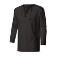 thumbnail image 2 of REDHOTYPE Chemise pour Homme à Manches Longues à Col en V Hauts Décontractés, 2 of 4