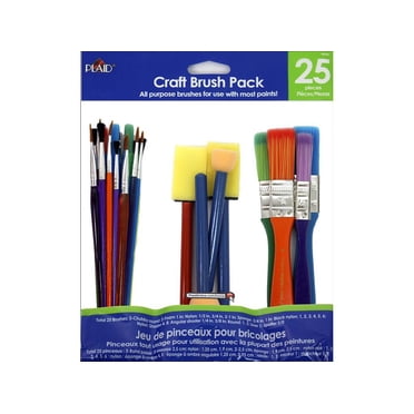Plaid Craft Paint Brush Set, Set of 25