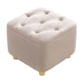 thumbnail image 1 of Ottoman Stool Mute Bottom Pads Stylish Foot Rest for Bedroom Entryway Office beige, 1 of 9