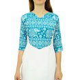 thumbnail image 3 of Phagun Kurta en Coton pour Femmes Tunique Blanche Ethnique Manches 3/4 Kurta-20, 3 of 8