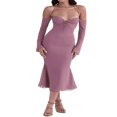 thumbnail image 1 of MesaSe Robes Maxi Décontractées à Bretelles Spaghetti pour Femmes Robe de Soirée Club Moulante Sans Manches, 1 of 6