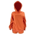 thumbnail image 4 of IROINNID Sweatsuit For Women 2 Pieces Set Reduced Solid Set Tracksuit Pullover Sport Hoodless Suit Sets Jogging Suit,Orange, 4 of 8