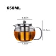 thumbnail image 2 of Tea Pot Thicken Heated Container Tea Pot With Stainless Steel Infuser Clear Kettle, 2 of 5