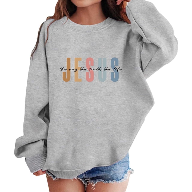 Vêtements pour Femmes et Filles Chandail à Fermeture Éclair pour Filles Chandail à Imprimés Graphiques pour Fille Col Rond Manches Longues Mignon Chandail à Épaules Tombantes
