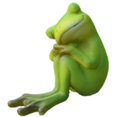 thumbnail image 2 of Cute Frog Ornament Realistic Painted Resin Animals Crafts Personalized Desktop Decor for Home Garden Courtyard(Little Frog Sleeping), 2 of 2
