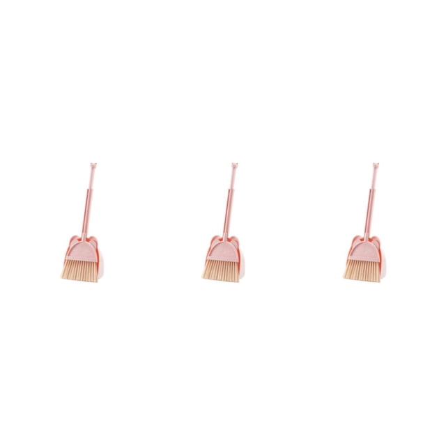 Redempat Detachable Broom With Dustpan Set For Easy Storage And Cleaning Sturdy And Durable Broom And Dustpan pink 3Set