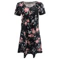 thumbnail image 4 of jovati Robe d'Été pour Femmes Aguichant Mode Femmes Décontractée Aguichant à Col en V Imprimée Robe d'Été à Manches Courtes Robe d'Été pour Femmes avec Manches Robe d'Été avec Manches pour Femmes, 4 of 6