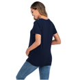 thumbnail image 2 of DPTALR Femmes Maternité Manches Courtes Col Rond T-shirt à Imprimé Lettres Hauts Grossesse Blouse, 2 of 5