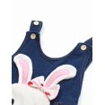 thumbnail image 3 of KIDSCOOL SPACE Baby 3D Bunny Cartoon Soft Cotton Knitted Jeans Overalls 4T, 3 of 6