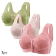 thumbnail image 2 of Timegard 3pc Front Closure Bras for Women Plus Size Wirefree Full Coverage Comfort Everyday Bralette, 2 of 3