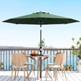thumbnail image 1 of Bingirl 9Ft UV Resistant Patio Umbrella - 8 Sturdy Ribs, Table Umbrella with Easy Push - Button Tilt. Large Umbrella for Pool, Yard, and Garden. Dark Green, 1 of 4