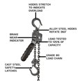 thumbnail image 5 of Jet Tools JLP-A Série Mini Extracteur de 1/2 Tonne avec Levage de 5 Pieds et Crochets, 5 of 5