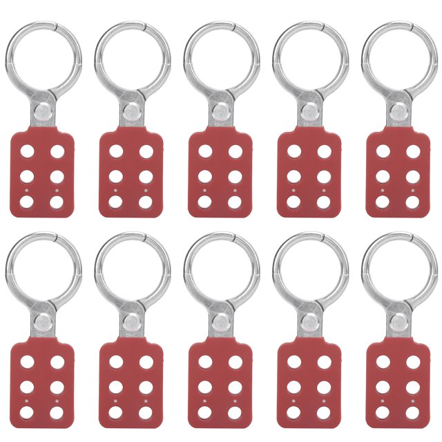 Safety Hasp,10pcs Lockout Hasp 38mm/1.5in Red Lock Hasp Lockout Hasp Built for the Future