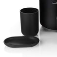 thumbnail image 4 of <p>Trash Can Lotion Dispenser Set, Trash Can Toothbrush Holder Set Anti-Scratch Black Toilet Brush  For Home</p>, 4 of 7