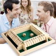 thumbnail image 2 of Shut the Box Game Funny Interactive 4-Player Wooden Dice Game Table Board Game, 2 of 10