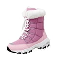 thumbnail image 2 of Chaussures pour Filles Bottes d'Hiver pour Femmes Extérieur Doublées de Velours Antidérapantes Mi-Mollet à Plateforme Bottes de Neige Bottes pour Femmes en Liquidation, 2 of 7