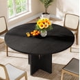 thumbnail image 4 of Fnova 39.37" Modern Round Dining Table for 4 with Wood Tabletop, Kitchen Table for Dining Room, Black, 4 of 12