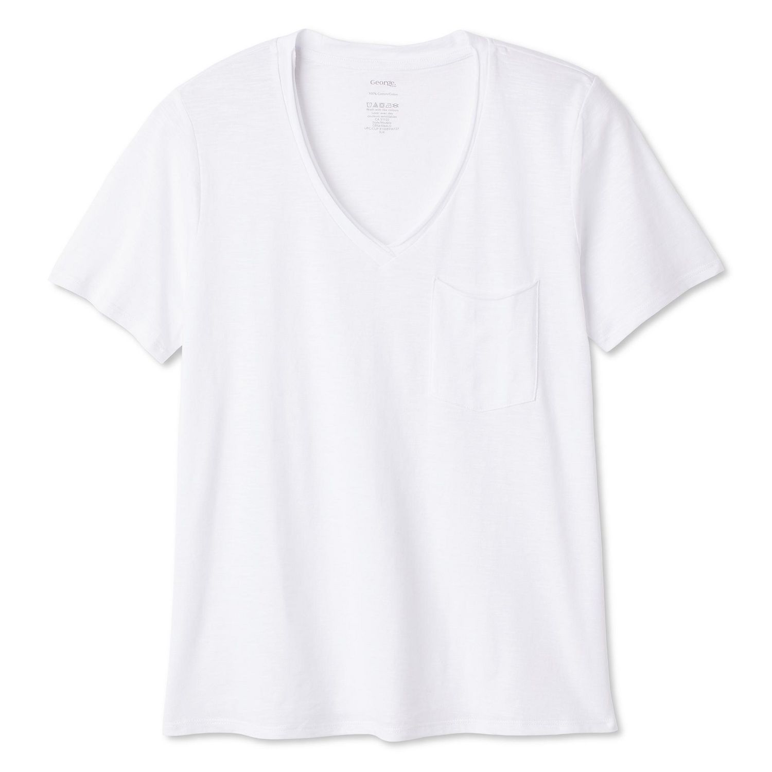 T-shirt à pochette encolure en V George pour femmes