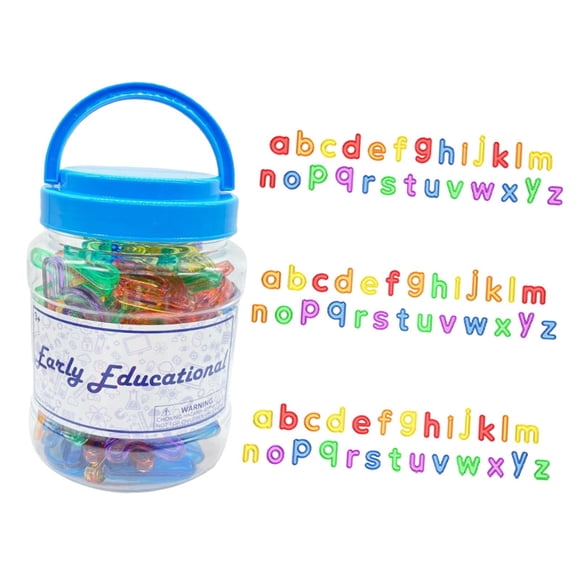 BELOVING Lettres et Chiffres Transparents Jouet Sensoriel Motif de Vocabulaire Blocs Jouet Montessori Jouet d'Apprentissage pour Tout-Petits Enfants Bébés Garçons, Lettres Minuscules