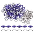 thumbnail image 1 of Unique Bargains 100PCS Grommets Eyelets 2/5 Inch (10mm) ID Hole Metal Self Backing Eyelet with Washers for Leather Purple, 1 of 7