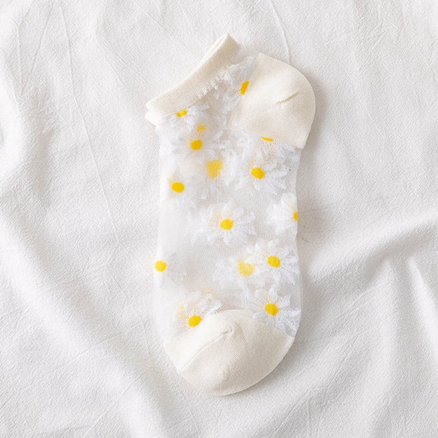 Chaussettes pour Filles Mode Femmes Maille Dames Respirabilité Patchwork Fines Bas pour Femmes en Solde