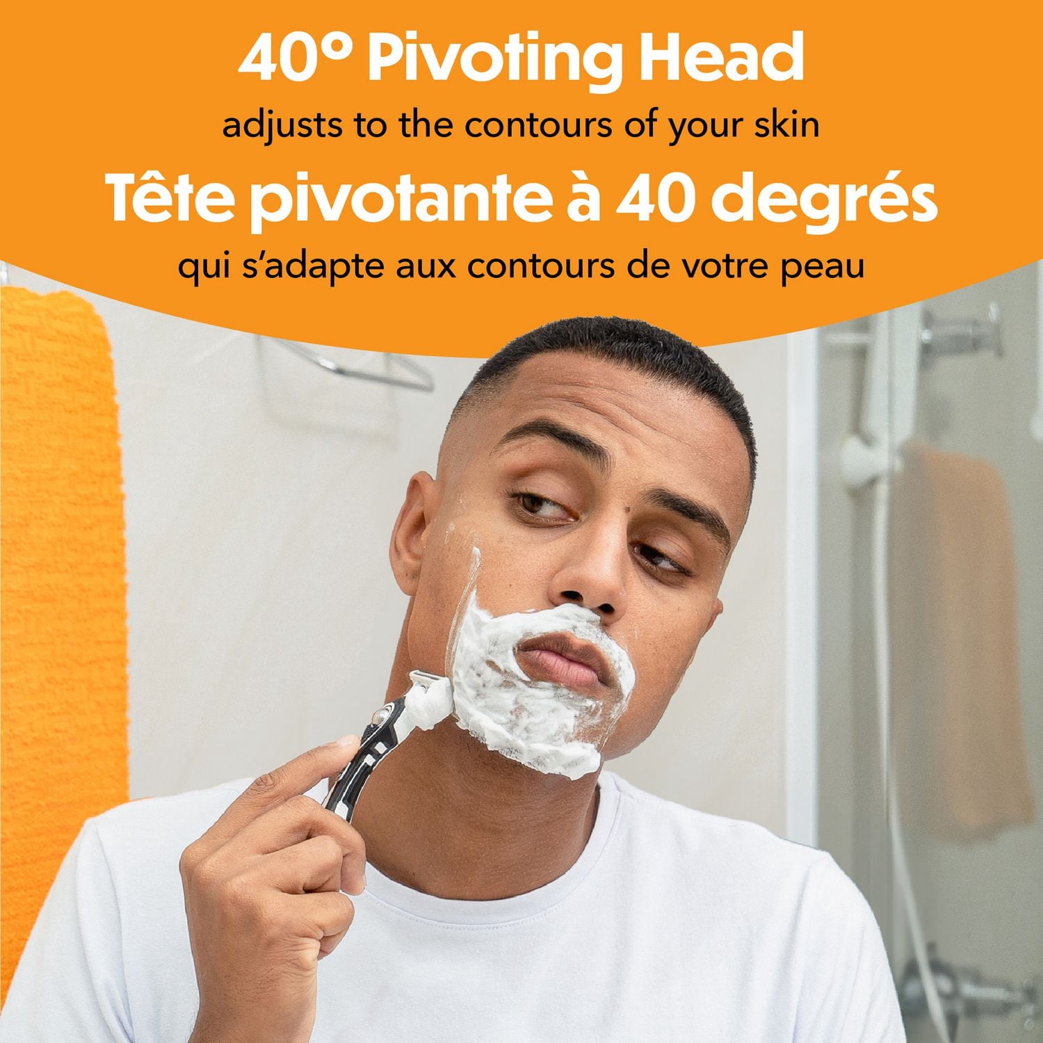 BIC Flex 5 Sensible le rasoir manuel pour hommes, 5 lames rechargeables, rasage confortable, 1 manche et 7 cartouches
