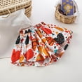 thumbnail image 2 of MIASHUI Girls Casual Beach Shorts Outdoor Summer Flower Print Elastic Waist Short Pants,Red,3-4 Years, 2 of 3