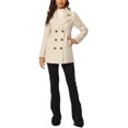 thumbnail image 2 of Manteau Caban d'Hiver pour Femmes à Manches Longues, à Double Boutonnage, à Boutons, TP Beige, 2 of 6