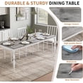 thumbnail image 4 of Ourlova 78 Inch Rectangular Dining Table for 8 Rustic Farmhouse Kitchen Table with Large Tabletop Long Wooden Dining Room Table with Heavy Duty Legs Grey, 4 of 7