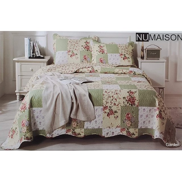 Numaison Ensemble de Courtepointe Réversible Imprimée 3 Pcs