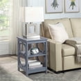 thumbnail image 3 of Convenience Concepts Omega Square End Table in Gray Wood Finish with Shelves, 3 of 7
