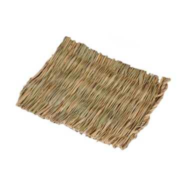 Bunblic 10 Pieces Grass Woven Bed Grass Mat Nest Chew Toy Grass Hay Mats Woven Bed Mat Hamster Grass Mat for Parrot Guinea Pig Small 20cmx28cm