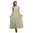 thumbnail image 1 of Bimba Robe Maxi à Bretelles Spaghetti Sans Manches pour Femmes en Rayonne à Imprimé Floral, Coupe Évasée - X-Grand, 1 of 5