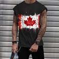 thumbnail image 2 of Débardeur Sans Manches pour Hommes, Veste de Sport Imprimée à Col Rond en Tissu Polyester Respirant, Coupe Ample pour l'Été, Tenue Décontractée Extérieure, 2 of 7
