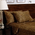 thumbnail image 2 of Real 1000 Thread Count RV Short King Size Sheets 100% Egyptian Cotton 4 PC Sheet Set, Luxurious Bedsheet Sets Soft Silky Sateen Weave Breathable, Fits Upto 28 Inch EXTRA DEEP POCKET - Leopard Print, 2 of 7