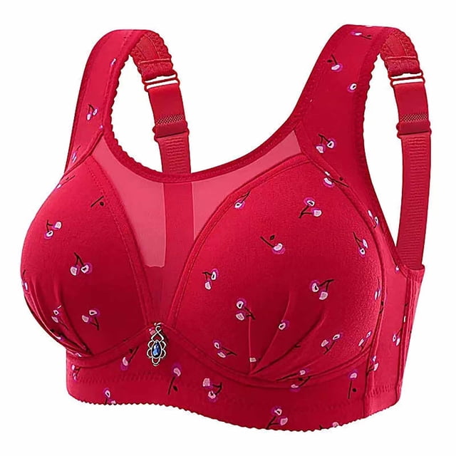 Timegard Bras for Women Mesh Adjustable Strap Full Coverage Wireless High Support Comfy Everyday Bras