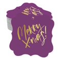 thumbnail image 1 of Inkdotpot Pack Of 50 Merry X-Mas Christmas Paper Tags DIY Craft Bracket Shape Real Gold Foil Hang Tags, 1 of 7