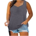 thumbnail image 1 of Birdeem Camisole pour Femmes Mode pour Femmes Couleur Unie Sans Manches à Col en V Camisole, 1 of 12