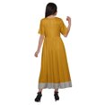 thumbnail image 3 of Moomaya A Line Cotton kurti For Women Pleated Long Designer Solid Anarkali Dress, 3 of 5