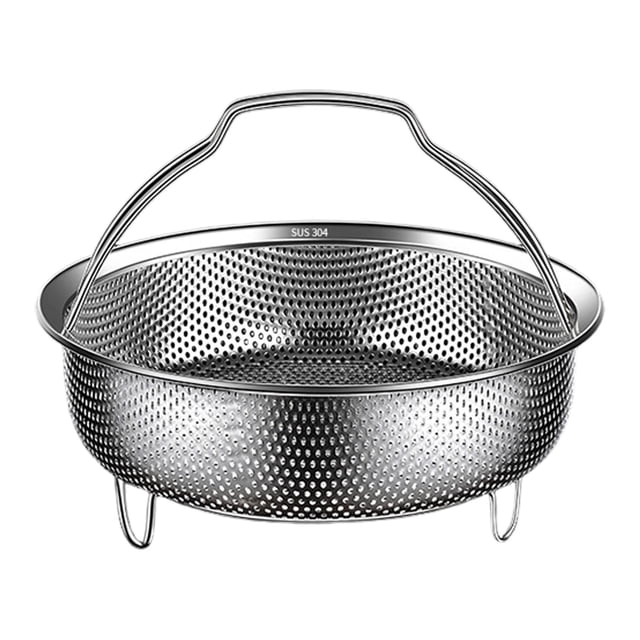 XIPYYKM Stainless Steel Steamer Basket for Pot, 8.66inch/22cm Vegetable Steamer Basket Insert Steaming Rack with Handle, Vegetables Fruit Strainers and Colanders for Home Kitchen Cooking