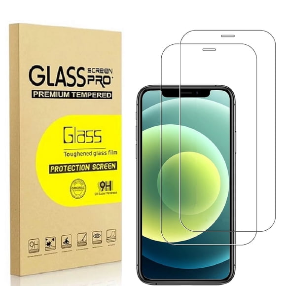 2 Pack for iPhone 12 Pro Max Screen Protector, 9H Clear Tempered Glass Screen Protector for iPhone 12 Pro Max, Easy Installation, Bubble Free