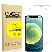 2 Pack for iPhone 12 Pro Max Screen Protector, 9H Clear Tempered Glass Screen Protector for iPhone 12 Pro Max, Easy Installation, Bubble Free