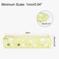 thumbnail image 2 of Unique Bargains 3pcs Unbreakable Flexible Rulers 20cm/8' Double Scale Shatterproof Folding Plastic Ruler, Light Green, 2 of 6