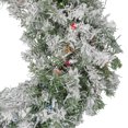 thumbnail image 2 of Northlight Pre-lit Heavily Flocked Pine Artificial Christmas Wreath - 24" - Multi Lights, 2 of 3