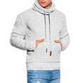 thumbnail image 1 of EGNMCR Jackets for Men Men's Fashion Fall Winter Sweater Loose Large Size Mixed Color Sweater Hooded Pullover Sweater, 1 of 6