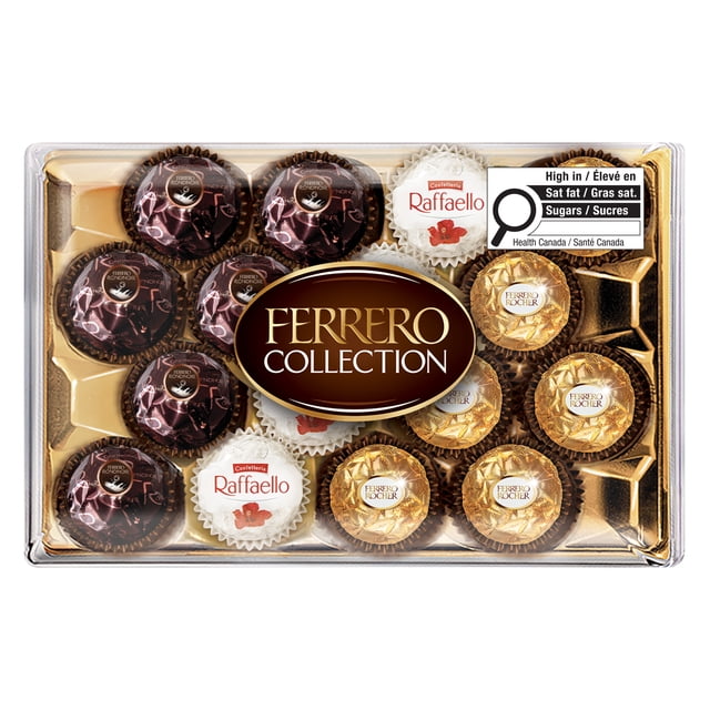 Ferrero ColleCountion Fine Assorted Chocolates and Coconut ConfeCountions Gift Box, 16 Pieces